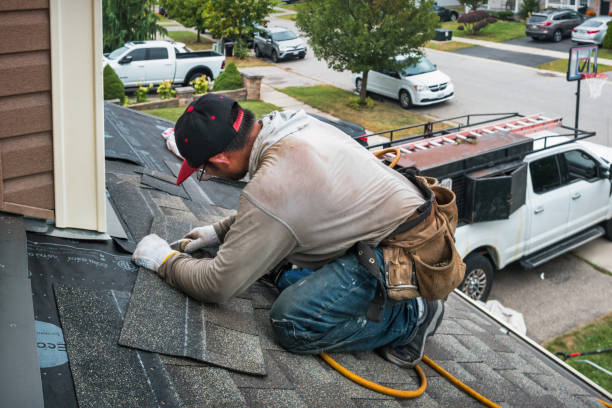 Professional Flat Roof Repair technician working in Gilman, IL